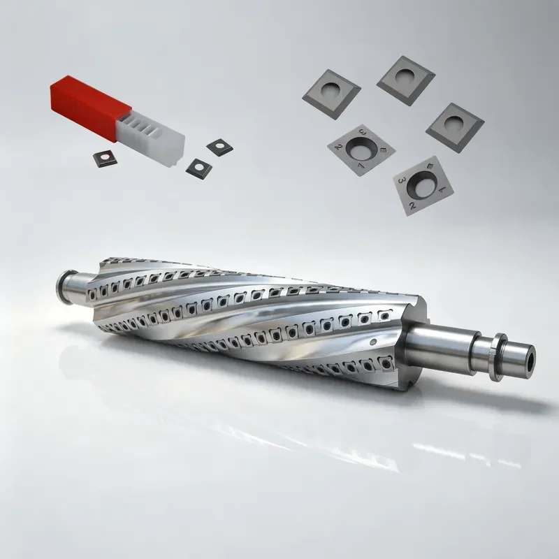 Timber Workshop Inserts Blades Thicknesser Parts Cutterhead Woodwork Planer Helical Spiral Cutter Head