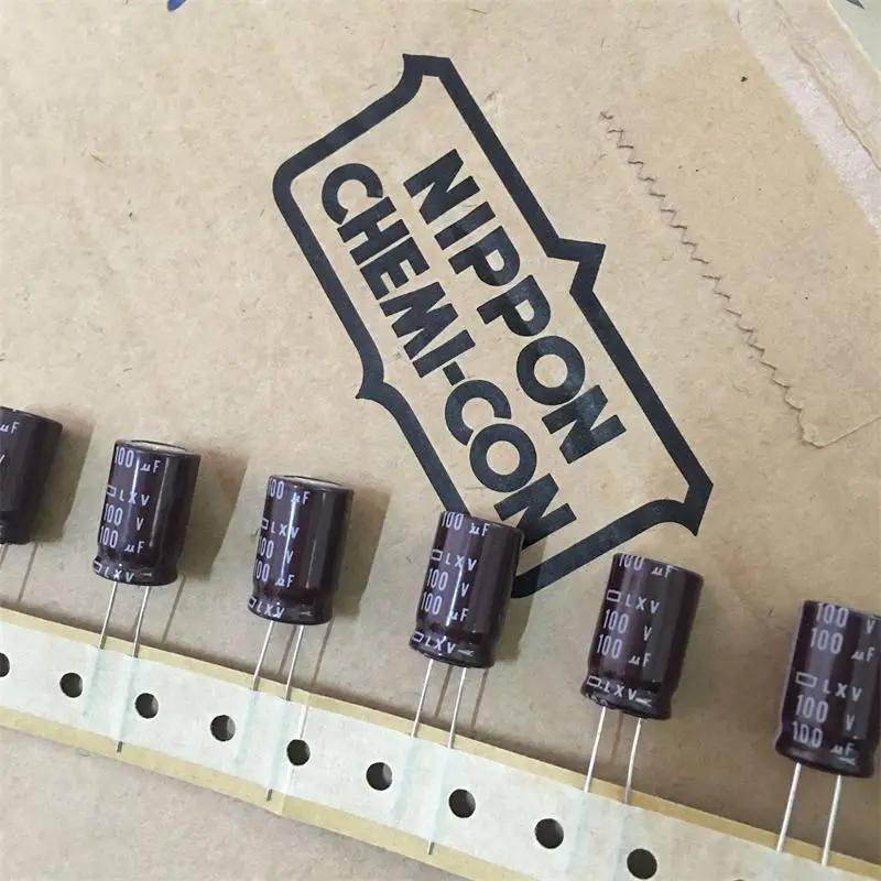 

10PCS/LOT 100v100uf LXV High Frequency Low Resistance Long Life Aluminum Electrolytic Capacitor