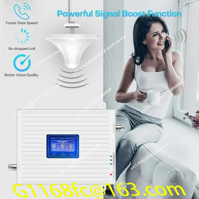 2G 3G 4G Gsm Tri-band Signal Repeater Network Mobile Signal Booster 900 1800 2100 3g 4g Lte Mobile Phone Repeater