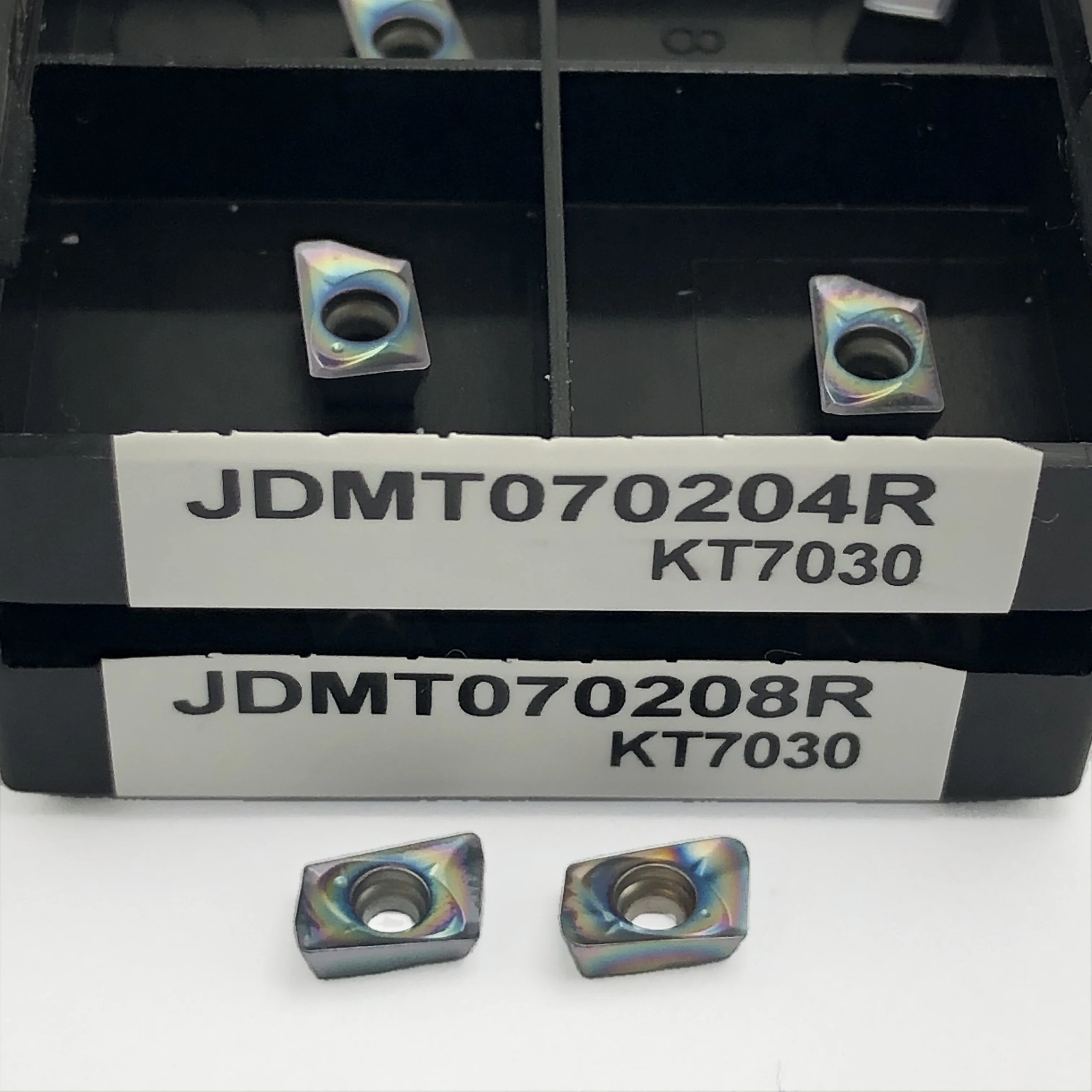 ใบมีดคาร์ไบด์ซีเมนต์แบบดั้งเดิม JDMT070204 JDMT070208ใช้สำหรับสแตนเลสและเหล็ก JDMT070208R