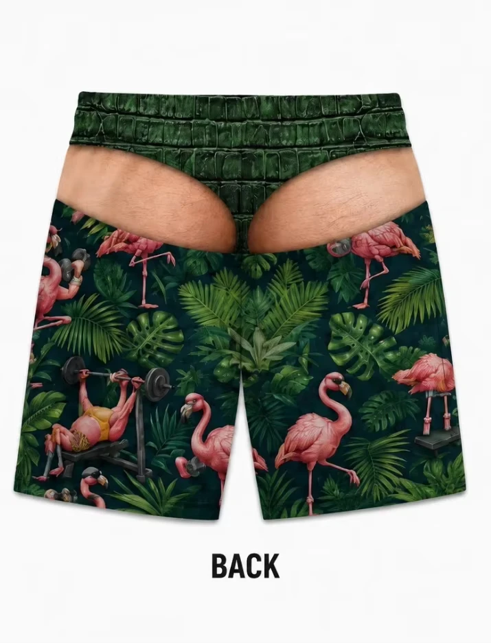 Personalized Funny Swim Trunks Fashion Beach Shorts Bathing Suit Funny Birthday Gift Summer Trunks Fake Underwear Beach Pants