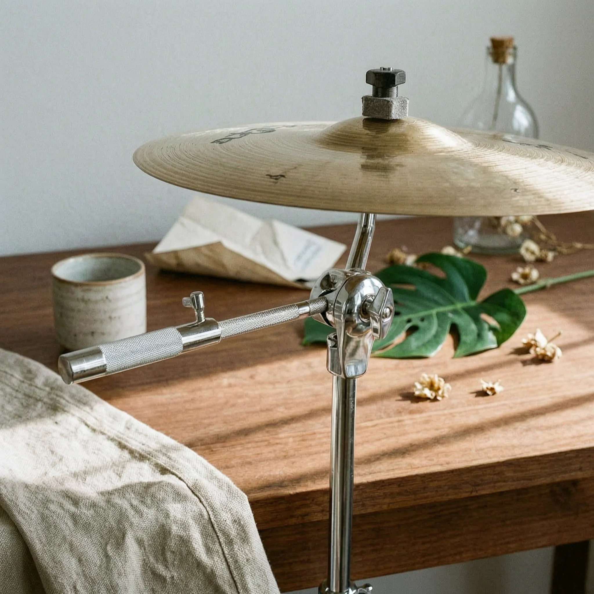 

Cymbal Stand Counterweight Stable Cymbal Stabilizer Music Hardware Solid Metal Adjustable Thumb Screw for Drummers