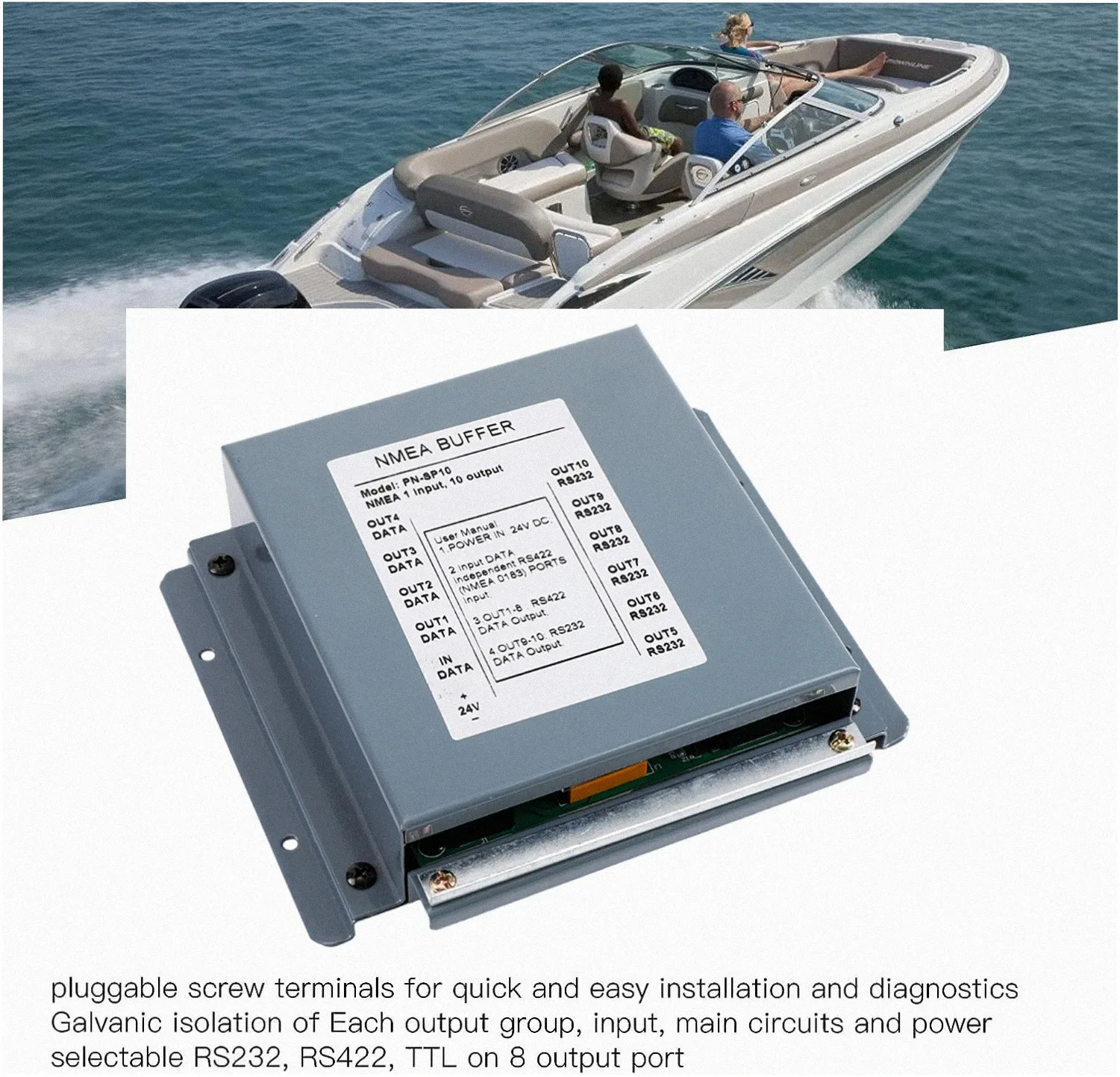 Hot New NMEA0183 NMEA Buffer NMEA 10 Matsutec PN-SP10 splitter