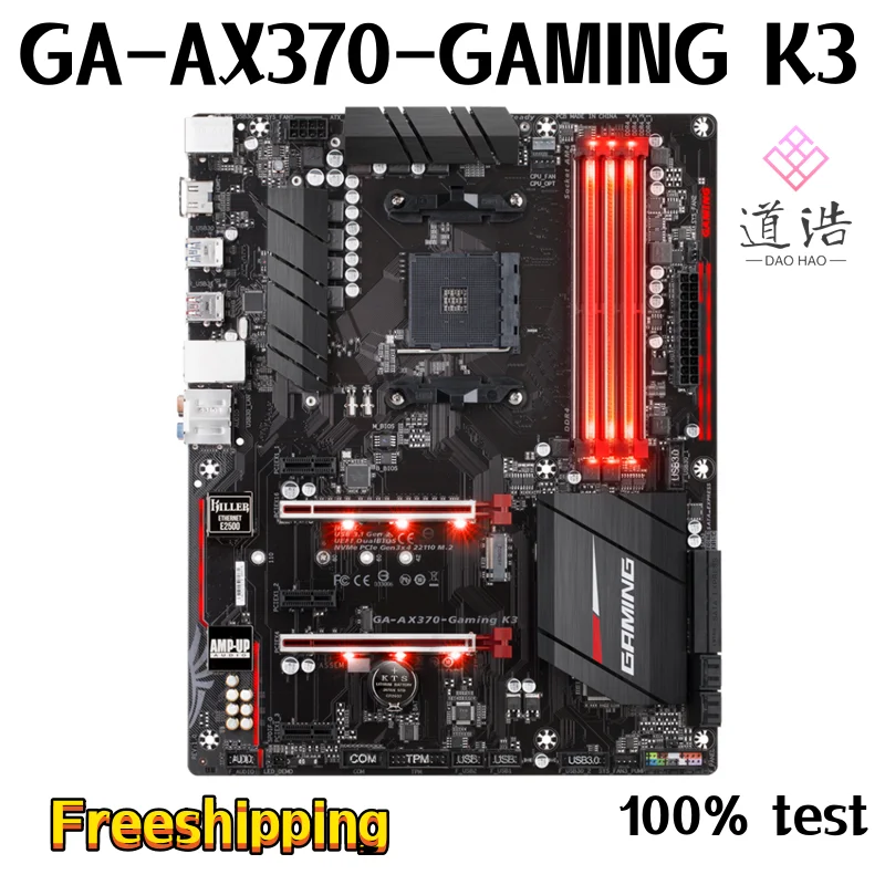 

For GA-AX370-GAMING K3 Motherboard 64GB HDMI M.2 SATA3.0 Socket AM4 DDR4 ATX X370 Mainboard 100% Tested Fully WorkMA