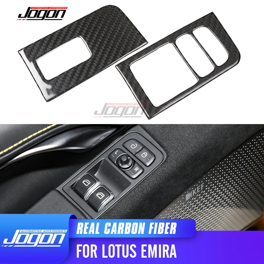 

LHD For Lotus Emira V6 GT4 2022 2023 2024 Carbon Fiber Car Interior Window Lift Switch Button Bezel Panel Cover Trim Accessories