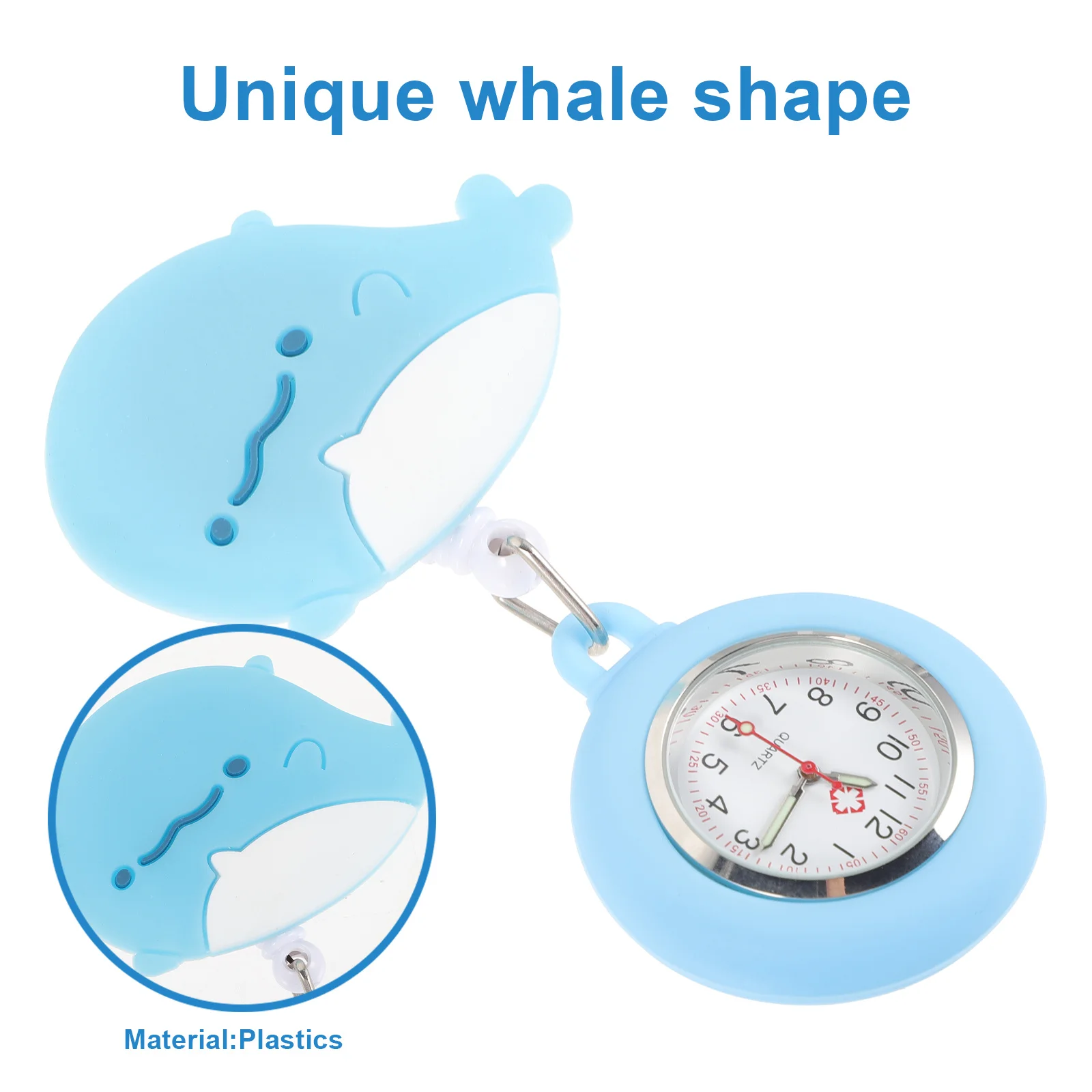 

Luminous Pocket Watch For Women Mini Digital Nurse Watch Clip On Retractable Medical Fob Small Nursing Accessories Doctors Tool