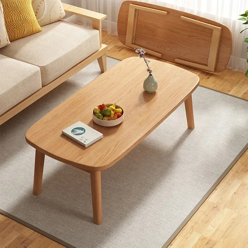 Lifting Coffee Table Dual-Use Small Apartment Household Multi-Functional Rental Folding Coffee Table Low Table