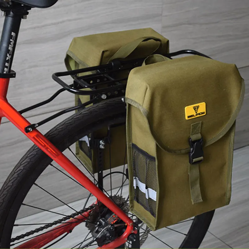 

6.5/13L Bicycle front rack pack mountain bike quick-release front pack waterproof canvas storage pack long-distance cycling