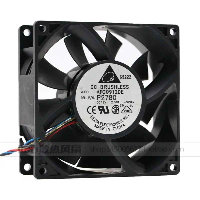 Delta 9cm 9038 12V 2.5A Car Pressurized High-Performance Large Air Volume Cooling Fan for AFC0912DE