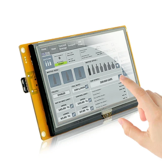 4,3 bis 10,1 Zoll Smart HMI Serial Panel LCD-Anzeigemodul mit kostenloser Software + UART-Anschluss + Resistive Touch für den industriellen Einsatz