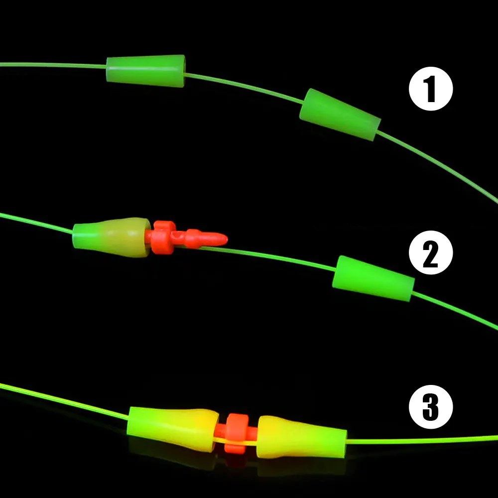 10Sets Bobber Float Stoppers Yellow Orange Fishing Tackle Accessories Fishing Float Sea Fishing Clip Anti Wind Bar Tools