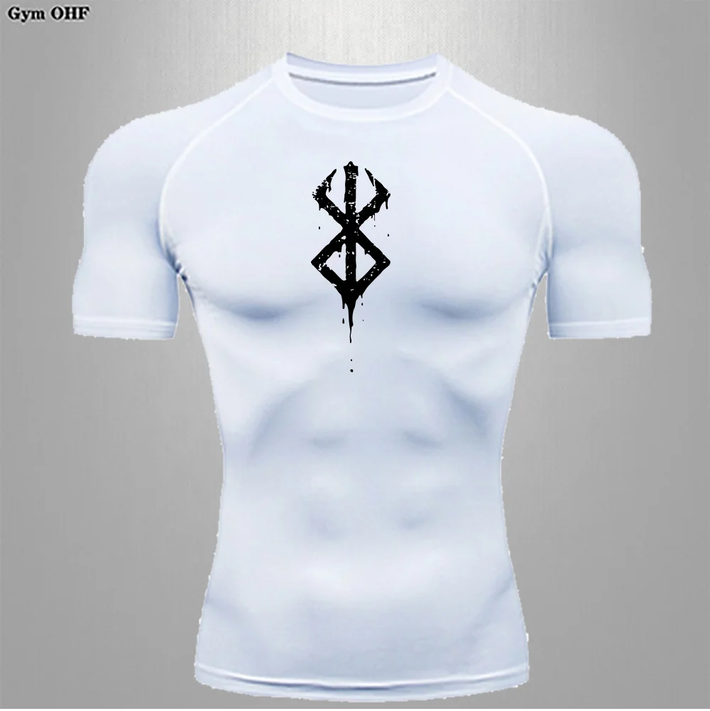 Men's T-shirt Long And Short Sleeved Anime Printed Professional Sports Shirts Quick Drying Tee Compression GYM Training Soft Top