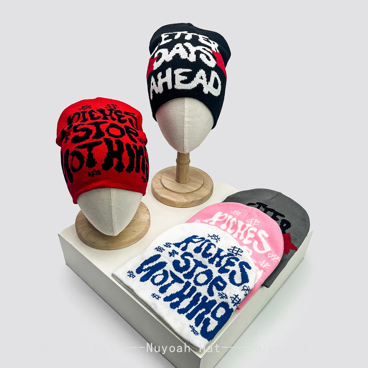 

New Men Women European Style Jacquard Letters Knitted Hats Warm Hip Hop Fashion Color Block Beanies Personal Versatile ins Retro
