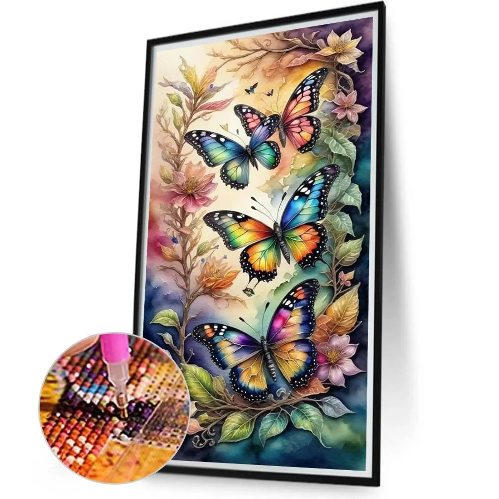 

5D DIY Full Round Drill Diamond Painting Butterfly Dragonfly Kit Home Decor