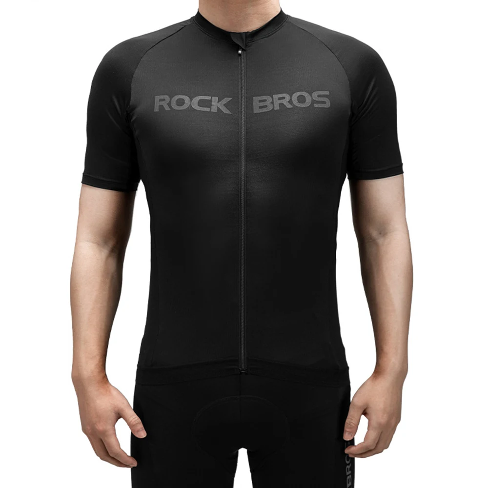 

ROCKBROS Men's Quick Drying Breathable Mountain Bike Clothing Bicycle Road Clothing Summer Short Sleeved Sportswear Cycling Top
