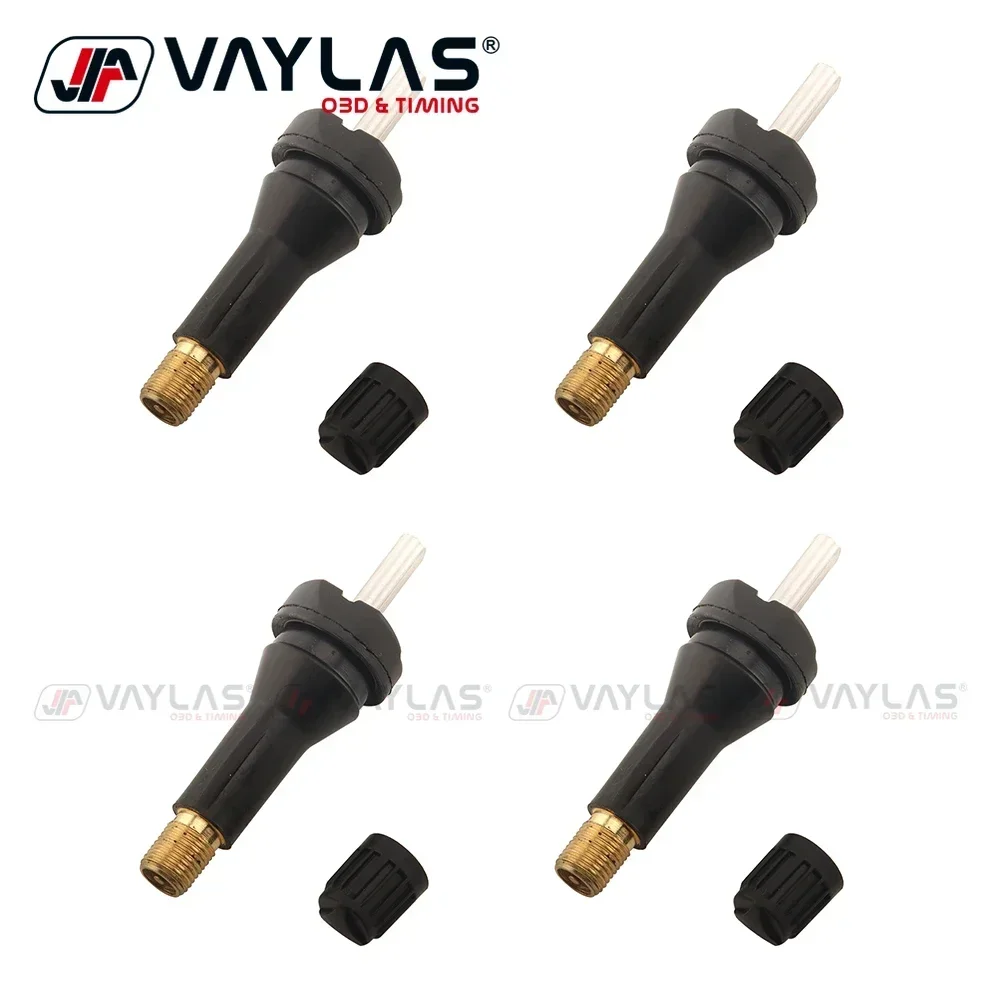 4pcs TPMS Rubber Snap-In Valve Stem Tyre Pressure Sensor Repair Kit