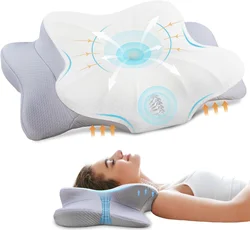 Cervical Pillow for Neck and Shoulder Ergonomic Memory Foam Pillows Sleeping Neck Support Pillow for Side Back Stomach Sleepers