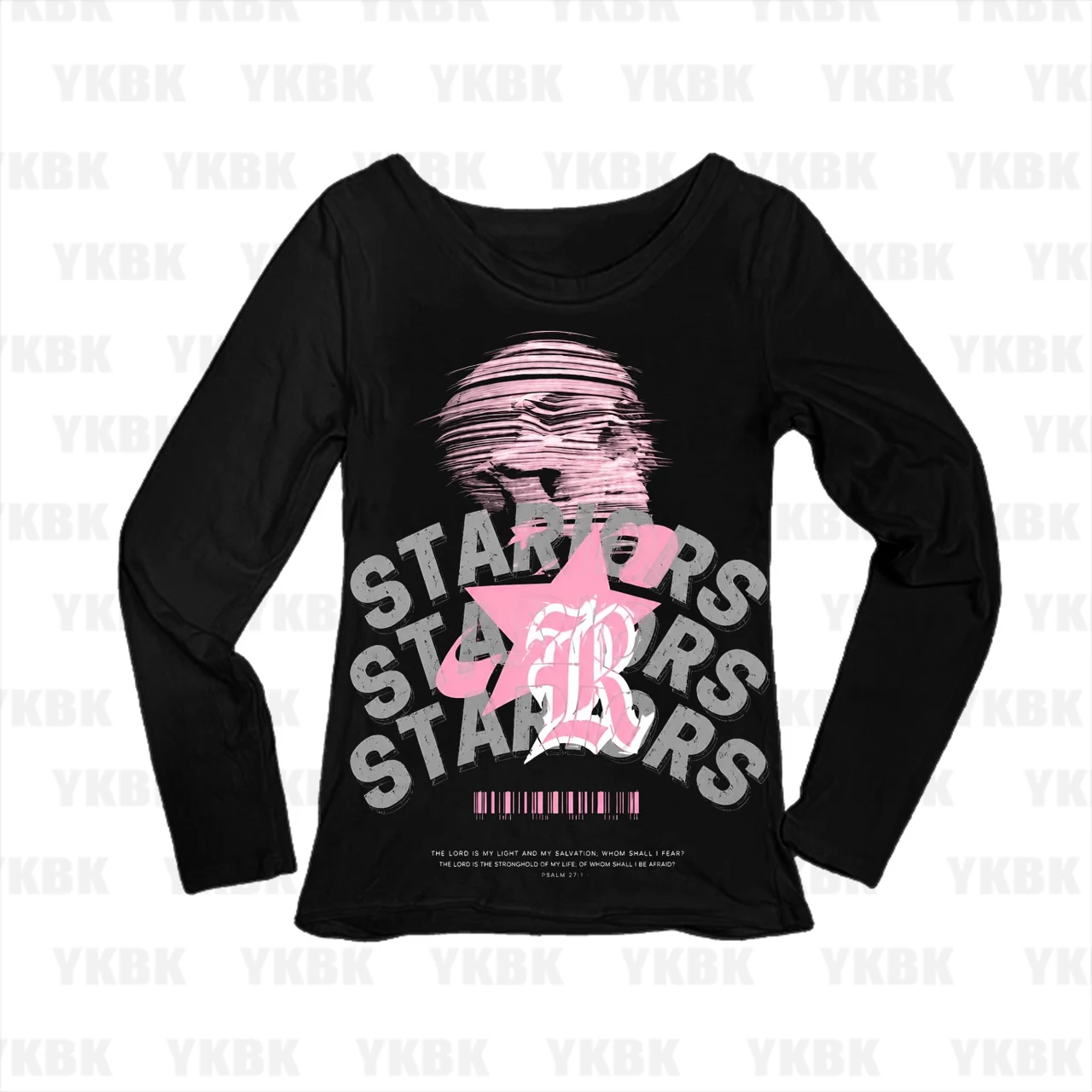 Y2K Starlors Star Skull Graphic Print Women Long Sleeve T‑Shirt Retro Streetwear Slim Fit Ladies Tops