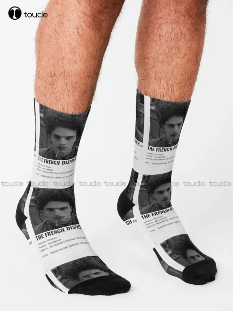 Minimalis French Dispatch Socks Cow Socks Cartoon Comfortable Best Girls Sports Street Skateboard Socks 360° Digital Print Retro image 3