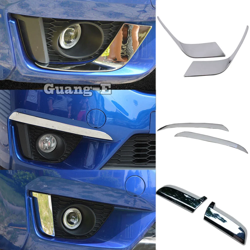 Car Styling Detector ABS Chrome Cover Trim Head Front Fog Light Lamp Frame Stick Moulding 2pcs For Honda FIT JAZZ 2014 2015 2016