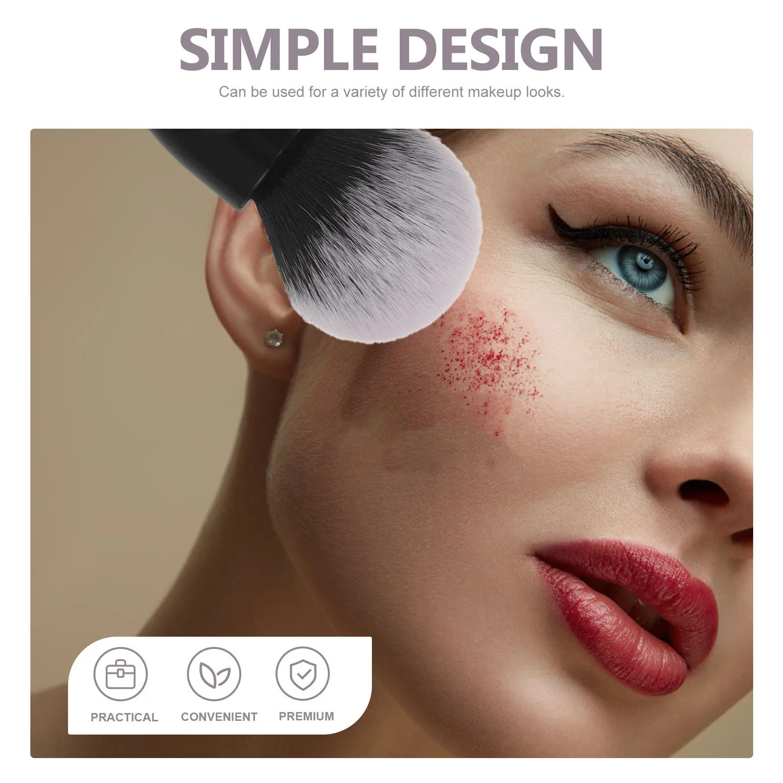 5-teiliges Make-up-Pinsel-Set für Foundation, Puder, Mischpinsel, tragbare Kosmetik-Werkzeuge, Gesichts-Make-up, Reise, kleines Set