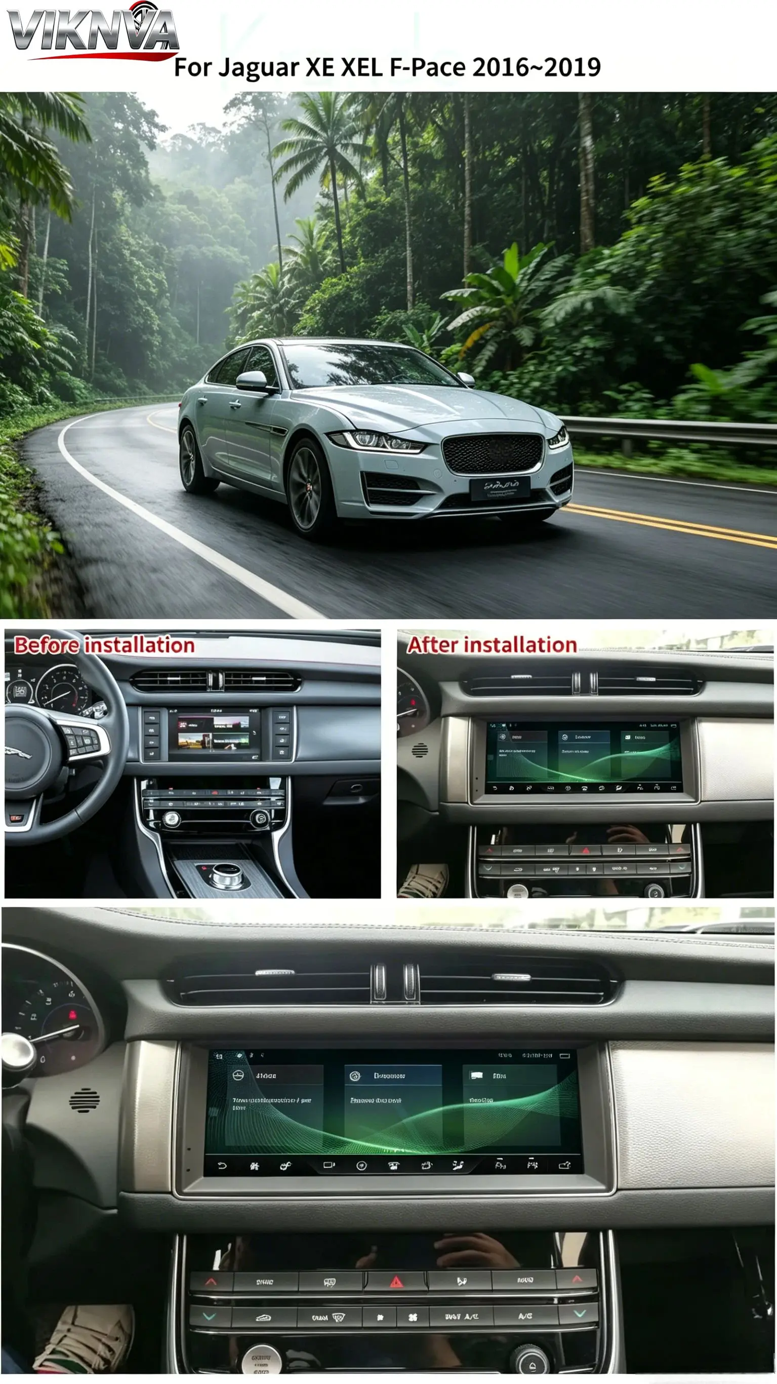 For Jaguar XF XFL X260 2016-2018 Android 14 GPS Radio Multimedia Player Wireless Carplay Auto Original Car OEM Menu 4G