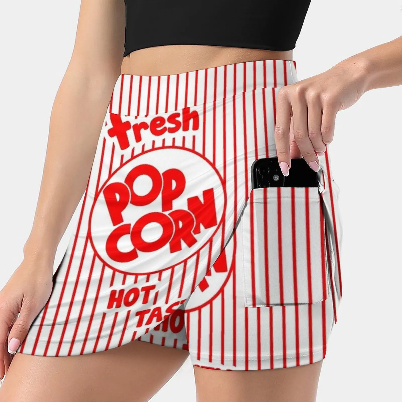 Popcorn Bag Korean Fashion Skirt Summer Skirts For Women Light Proof Trouser Skirt Popcorn Theater Theatre Snack Food Fresh Hot