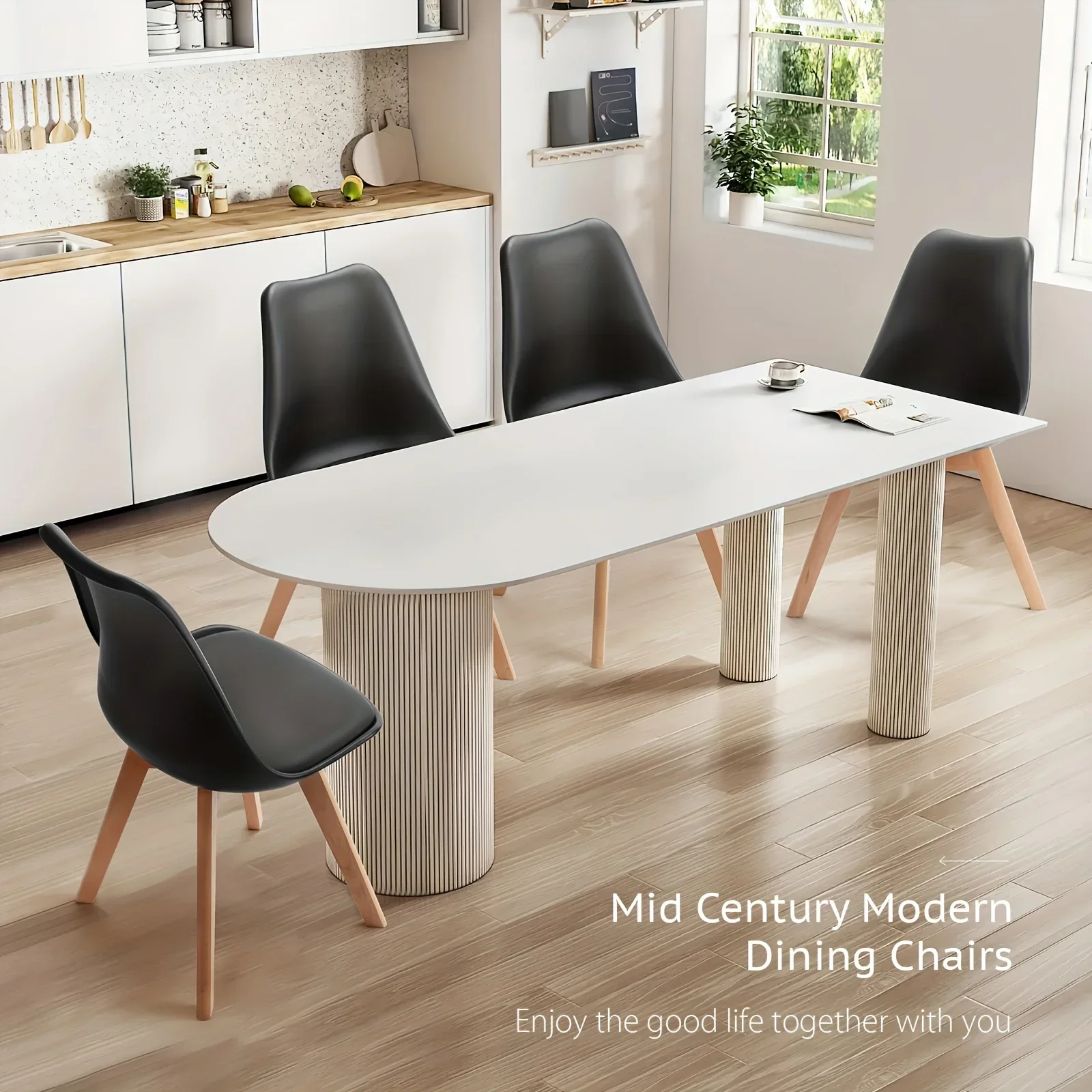 Modern Dining Chair Nordic Home Chair Minimalist Backrest Chair for Dining Room, Living Room image 3