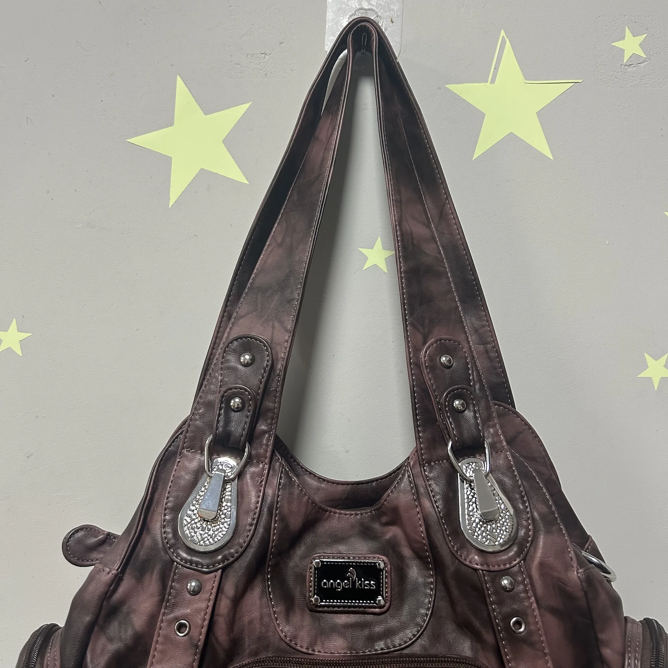 Vintage-Tasche Damen Mode-Handtaschen PU-Leder Schultertaschen Damen-Umhängetasche Große Kapazität Schulter-Handtasche Bolsa Feminina – Detail 5