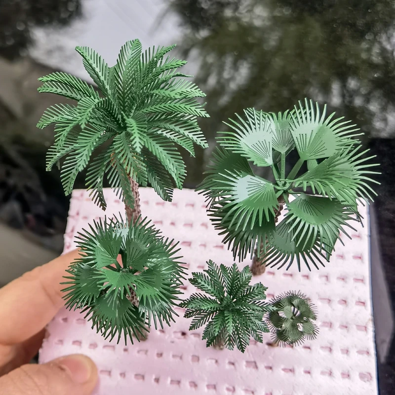 3 stks/doos Boutique model kokospalm model Palmboom koperlegering model boom DIY Materiaal Ho N schaal Strand platform layout