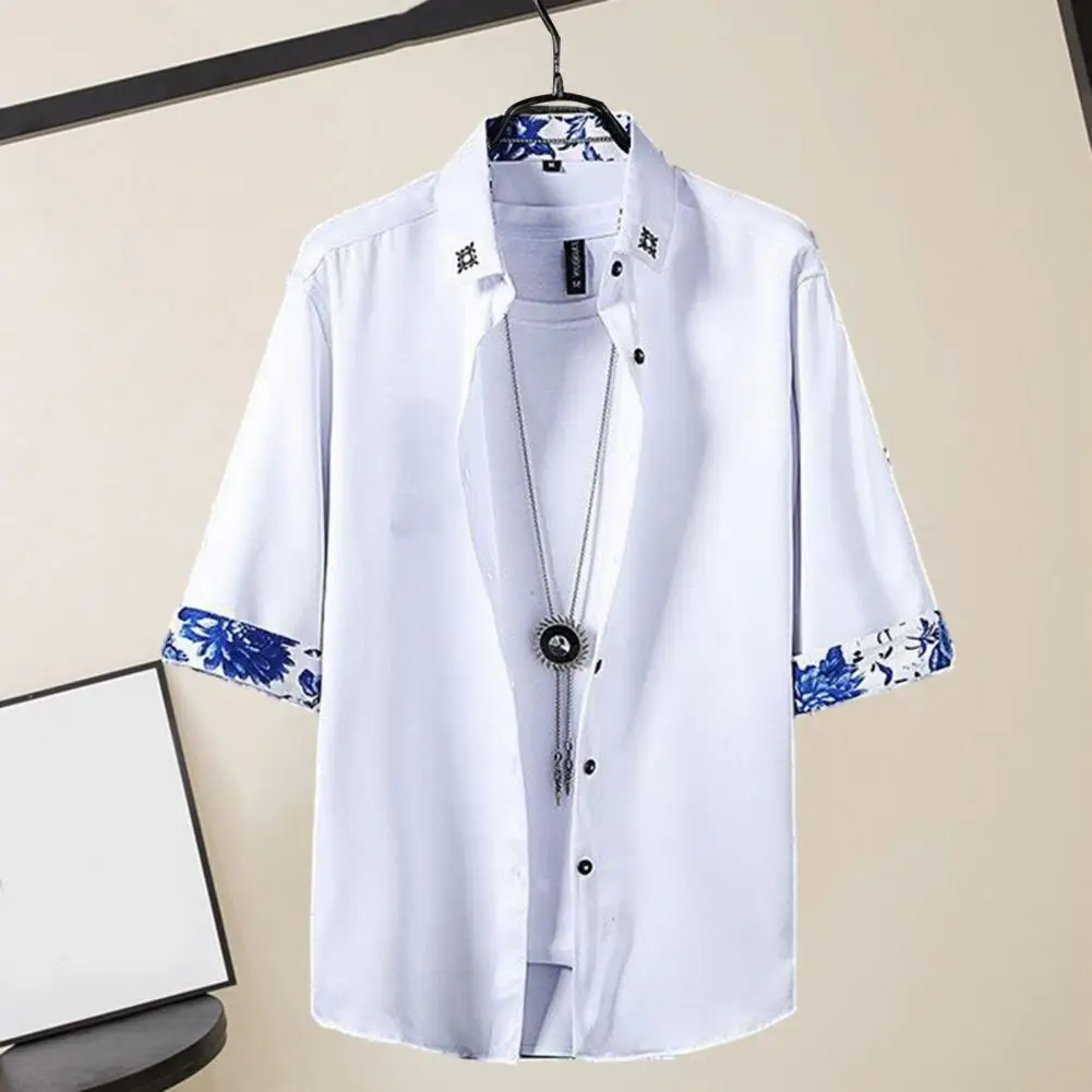 Daily Wear Color Matching Contrast Color Men Summer Top Men Garment