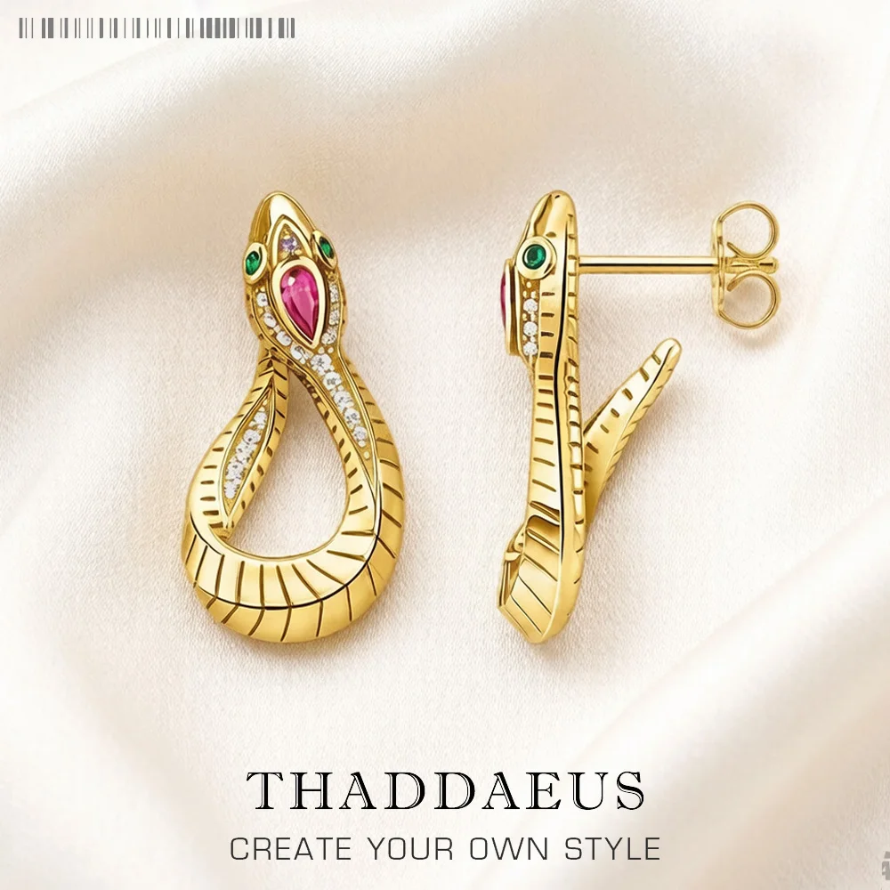 Klapp Hoop Ohrringe Schlange Gold Europa Stil Böhmen Gute Feinen Jewerly Für Frauen Neue Verführung Geschenk In 925 Sterling Silber