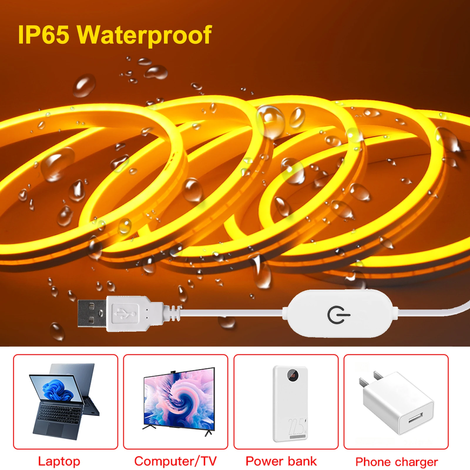 

LED Strip Neon Light USB DC 5v Dimmable Touch Sensor Switch Waterproof Flexible Silicone Neon Tape for Outdoor Home Decor