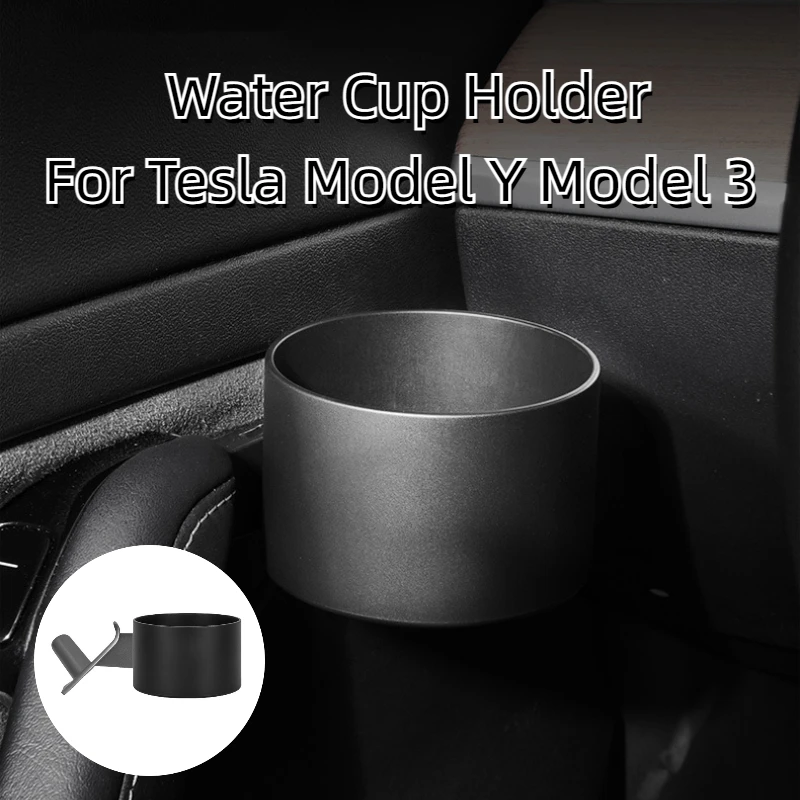 

For Tesla Model Y Model 3 Beverage Holder Drink Rack Limit Water Cup Holder Car Storage Box Ashtray Car Decoration Accessories