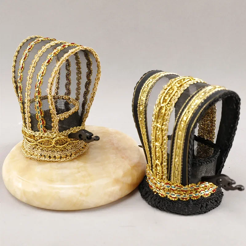 จักรพรรดิ Headpiece มงกุฎเสาจีนโบราณสไตล์ Kungfu Headdress ดาบ Headwear สําหรับชายทีวีภาพยนตร์ Play