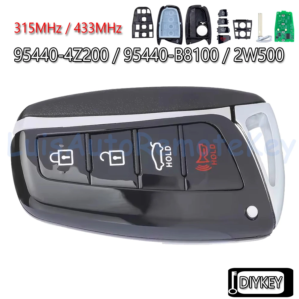 Smart Remote Key Fob 315MHz/ 433MHz ID46 Chip for Hyundai Santa Fe 2013 2014 2015 2016 2017 2018 FCC ID: SY5DMFNA04, SY5DHFNA433