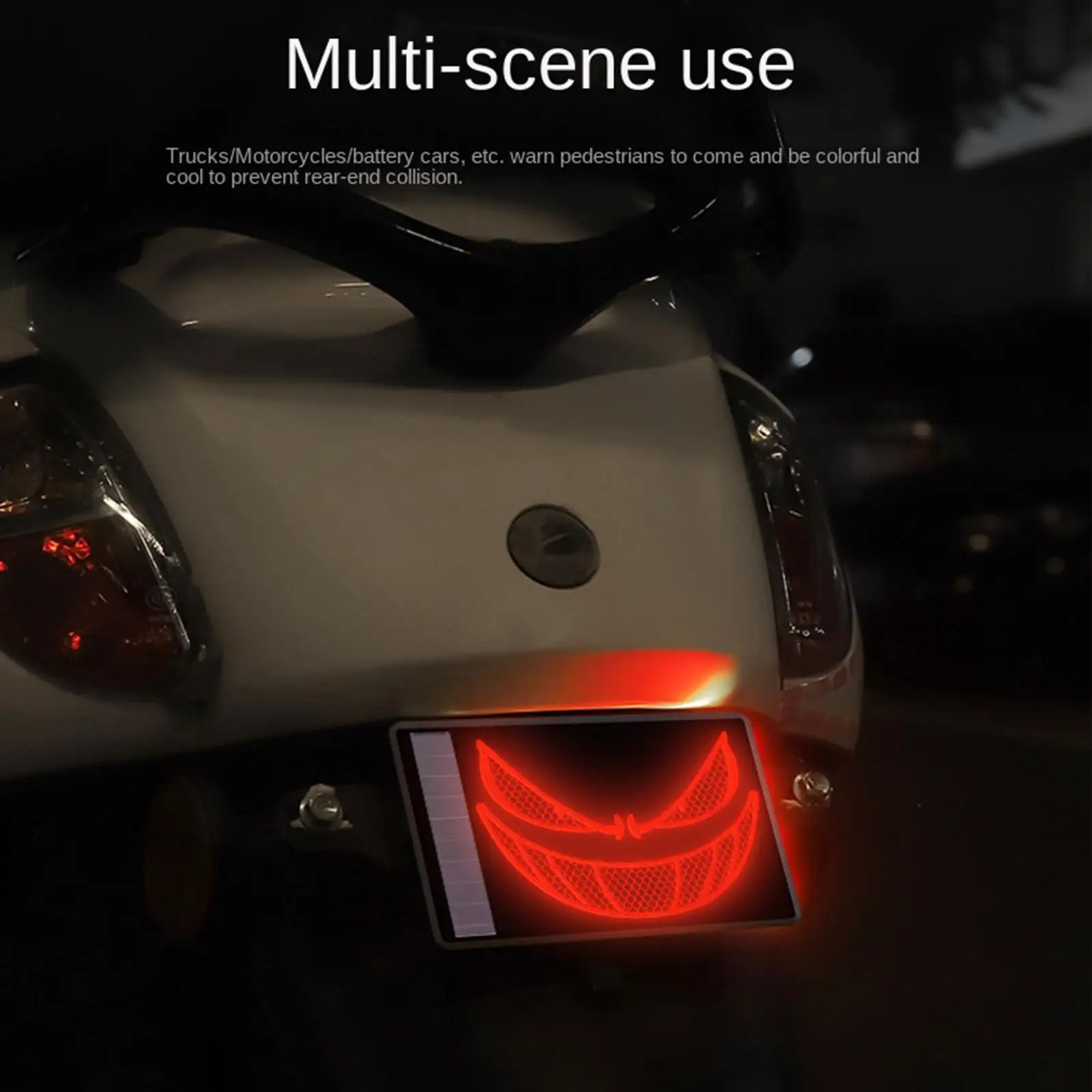 Car Reflective Stickers Solar Scary Expression Warning High Visibility Decals Waterproof Reflective Warning Stickers For Auto
