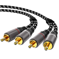 HIFI Stereo RCA Cable 2RCA to RCA Audio Cable Male To Male Aux Cables for Home Theater HDTV DVD Loudspeaker Box Power Amplifier