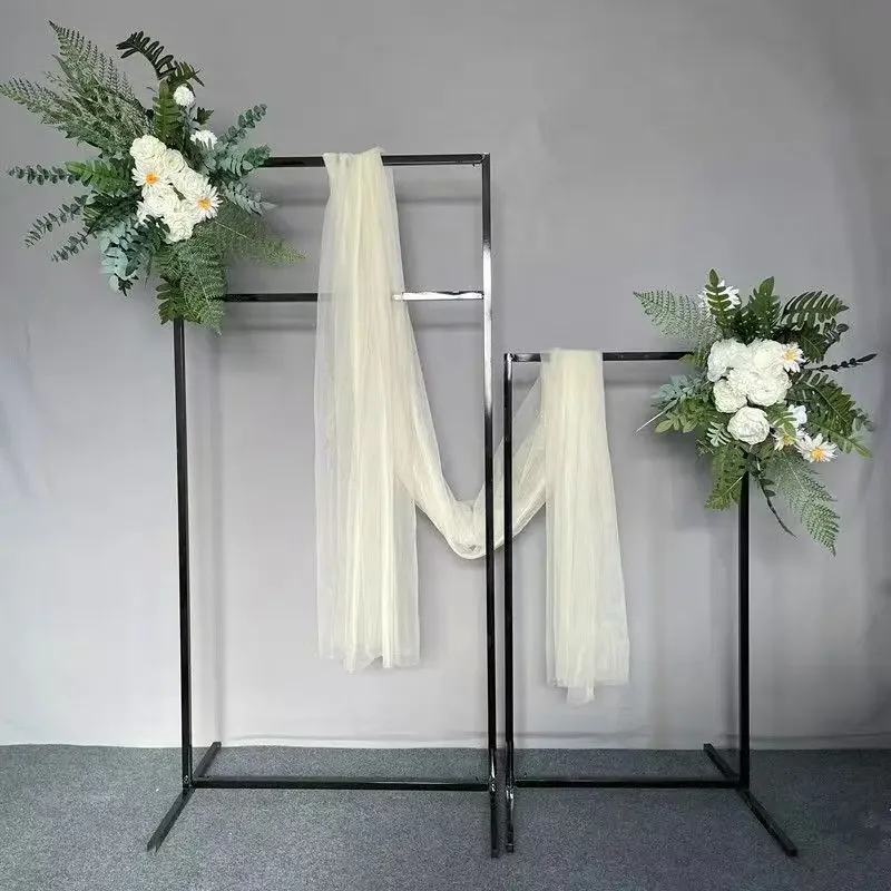 2PCS Wedding Aisle Sign Flower Welcome Prop Banner Display Stand Party Stage Direction Signs Rack Floral Balloons Arch Backdrops