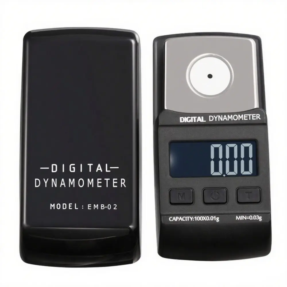 Klein formaat digitale draaitafel krachtschaal achtergrondverlichting ontwerp LCD-scherm Stylus krachtmeter zwarte kleur draagbaar