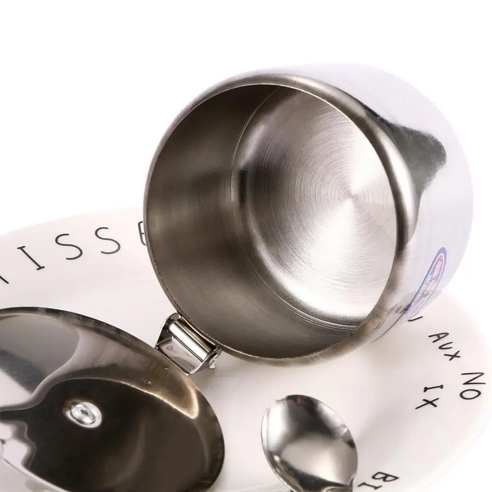 1Pcs Mini Sugar Container with Lid Spoon Sauce Cans Sugar Jam Salt Pot Seasoning Pot Spice Storage Jar Kitchen Supplies