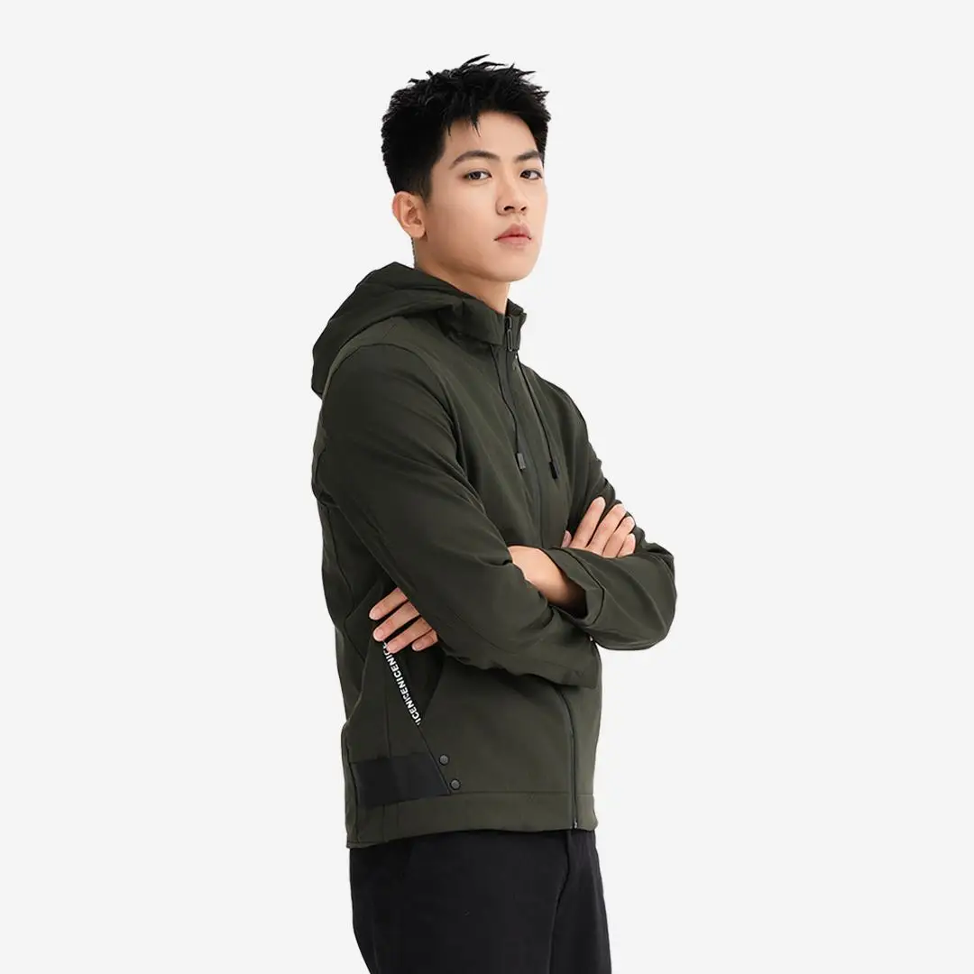 xiaomi mijia hooded waterproof casual all-in-one jacket Autumn and winter men's coat all-in-one zipper jacket