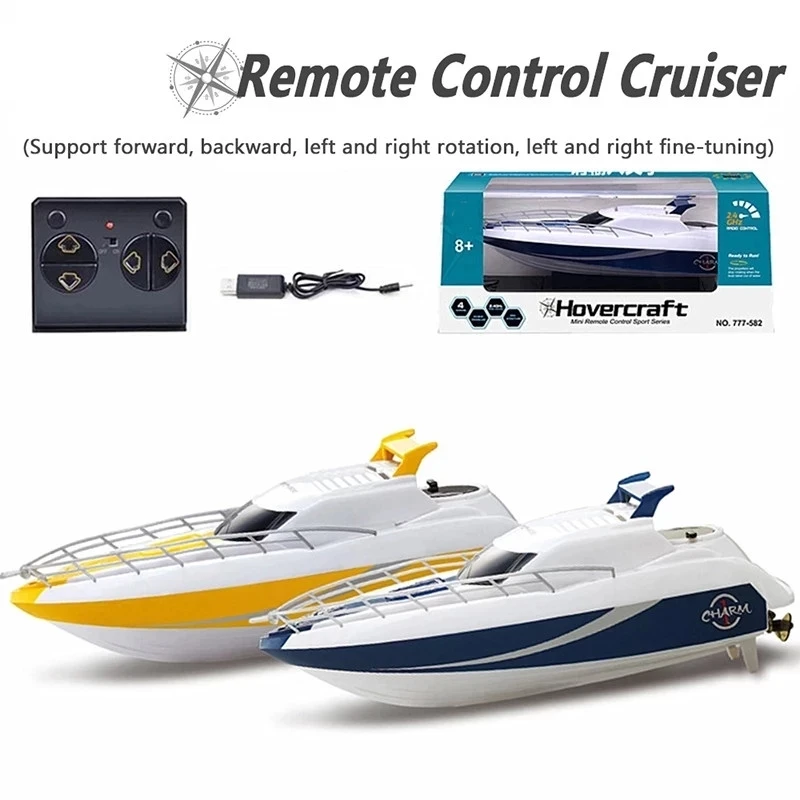 2.4Ghz Mini bestuurbare boot RC Speed Boat  Model Racing Stunt Boat Double Helix Power Cruiser Waterproof Wireless Electric Boat