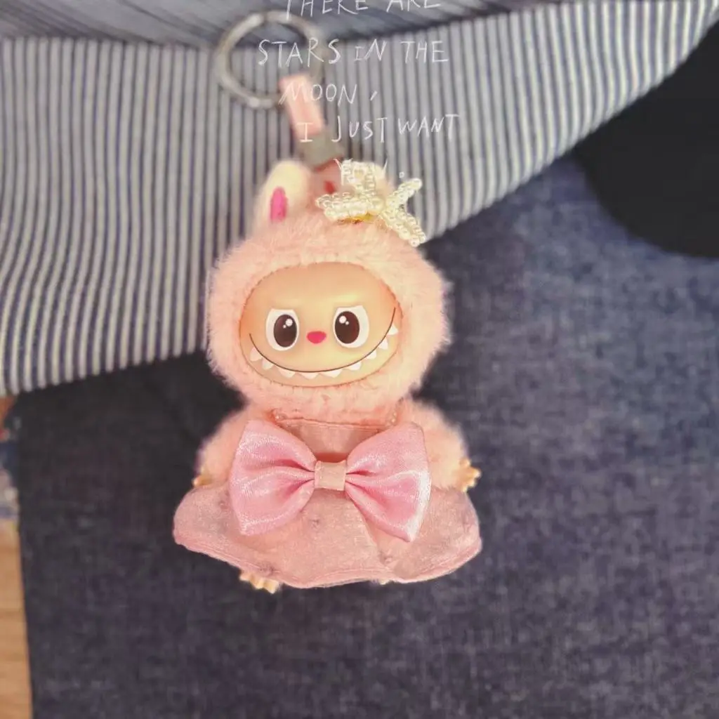 

labubu 4.0 Cute Butterfly Knot Baby Clothes 10cm Heart Password Cute Infant Clothing Comfortable Soft Fabric Baby Outfit