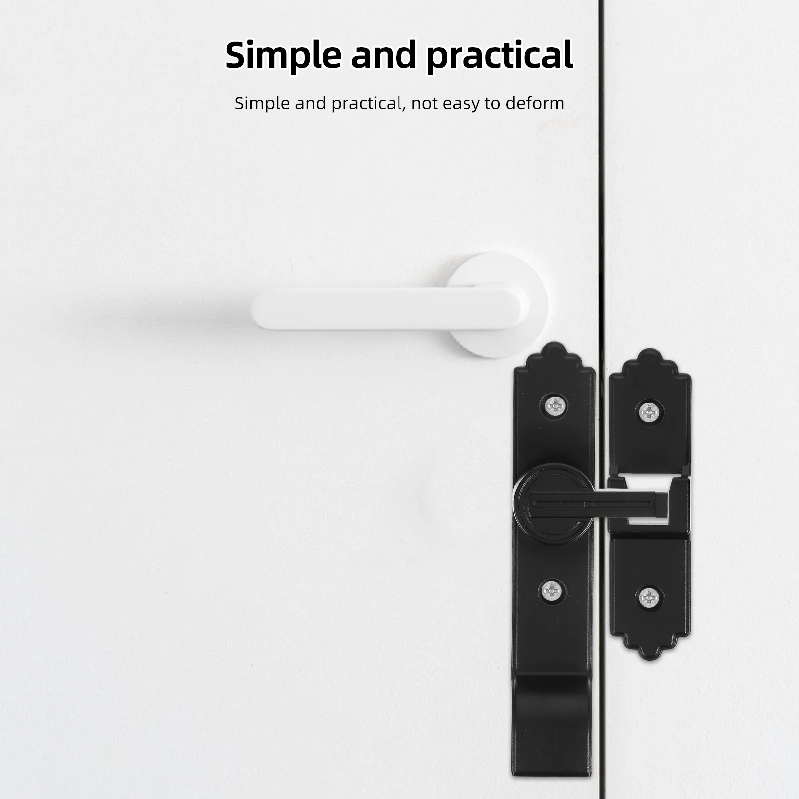 قفل الباب المحمول مزلاج البطاقة لا الحفر قفل أمان الباب الداخلي للحمام الحظيرة شقة تعزيز الأمن