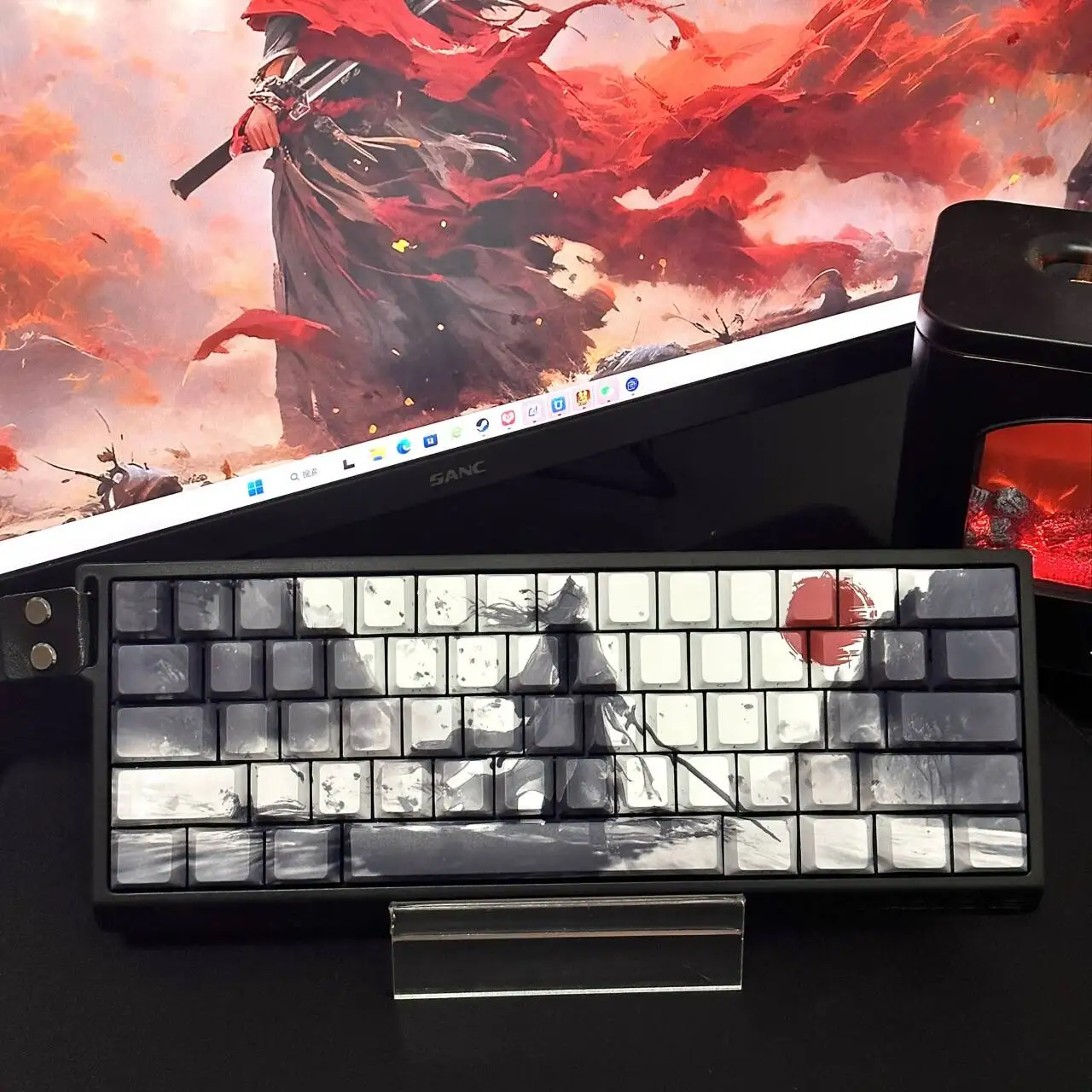 Sword Immortal Theme Keycaps Full Set 124 Keys Sidelit Cherry Profile Dye Sub Custom Keycap for MX Mechanical Keyboard