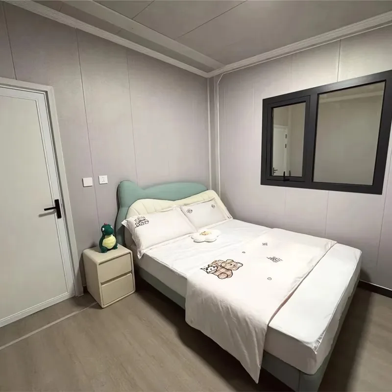 كابينة الغابات 20ft 40ft قابلة للتوسيع حاوية غرفة قابلة للطي منزل متنقل جاهز صغير فيلا تصميم منزل كابينة معزولة مقاومة للماء #5