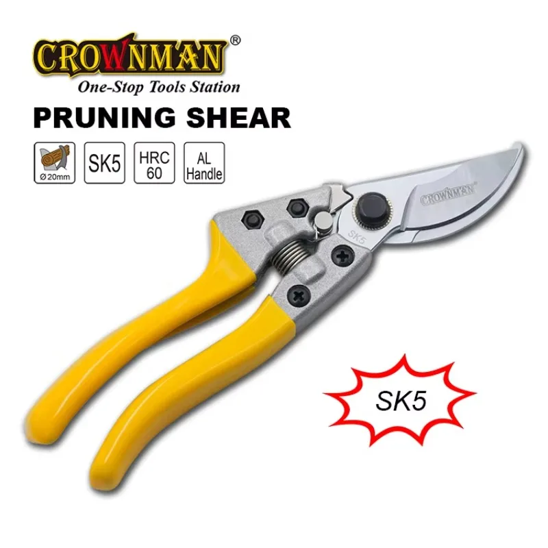 

HOT CROWNMAN Professional SK5 Steel Blade Aluminium Alloy Dipped Handle Garden Cutting Pruning Shears Garden Pruner