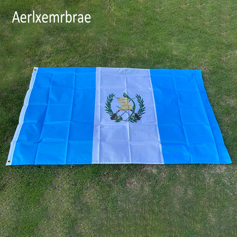 aerlxemrbrae flag Guatemala Flag 3ft X 5ft Polyester Guatemala National Flag