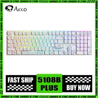 Akko 5108B Plus Mechanical Keyboard Cinnamoroll Three Mode Customized Cartoon Gaming Keyboard for Girl RGB Hot Swap Pc Gamer MOA